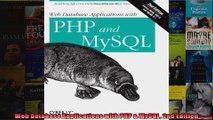 Web Database Applications with PHP  MySQL 2nd Edition