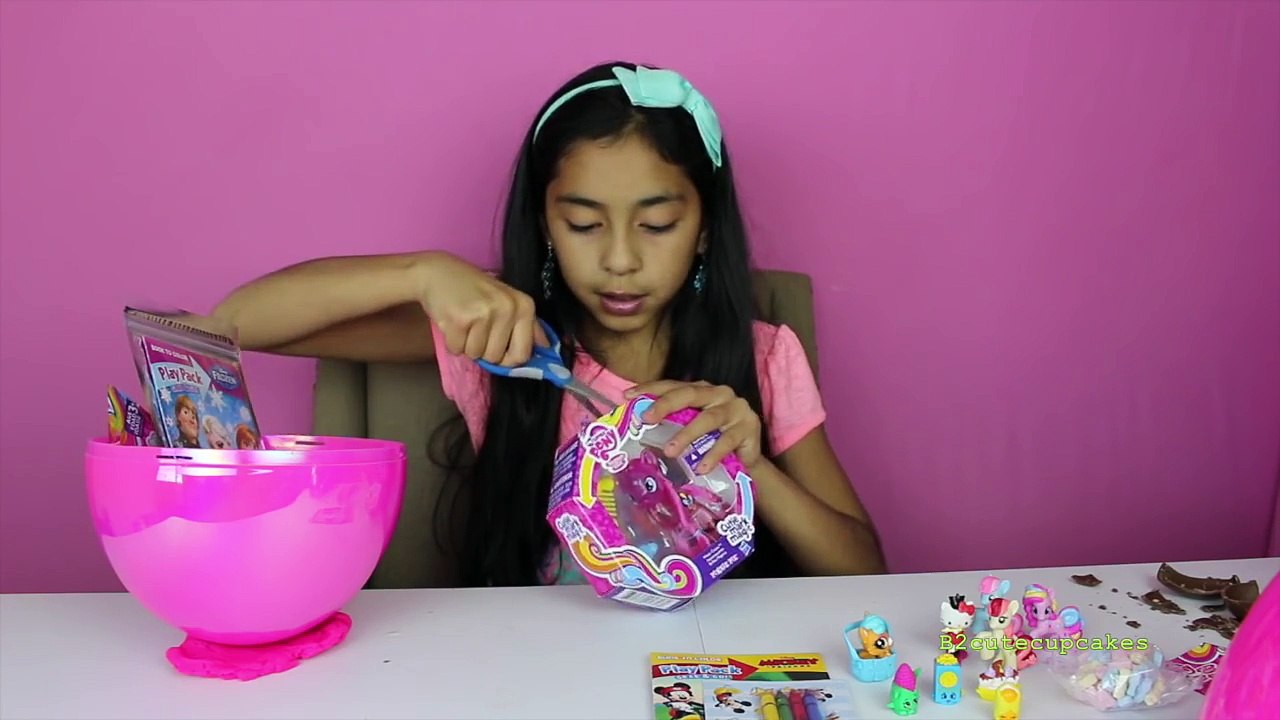 HUGE FROZEN SURPRISE BOX!! MLP Surprise Eggs Nemo Shopkins Crayola Maker Kids Activities|B