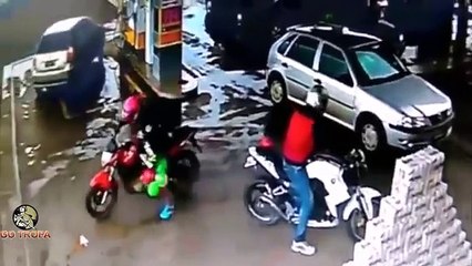Tried to steal motorcycle, got a beat down instead