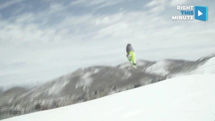 Snowboarding Tween Shows of His Skills on the Snow