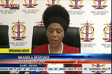 Public Protector holds a media briefing following the Nkandla ConCourt judgement