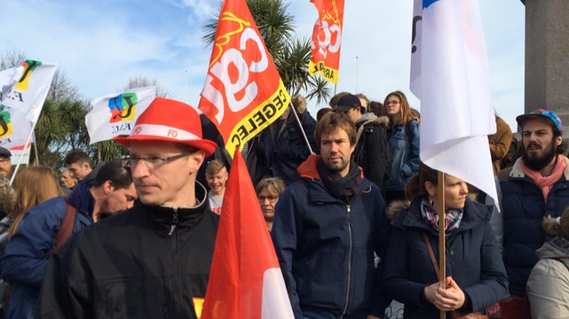Manifestation contre la loi El Khomri à Cherbourg