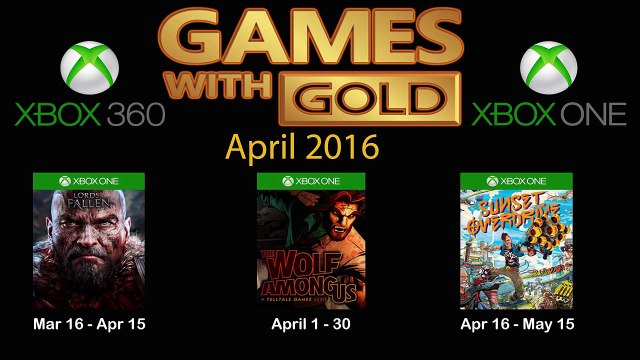 Games with Gold April 2016 - Xbox One - Xbox 360