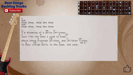 White Christmas - The Drifters _ Human Nature Bass Backing Track with scale, chords and lyrics
