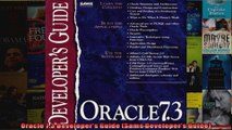 Oracle 73 Developers Guide Sams Developers Guide