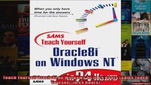 Teach Yourself Oracle8i on Windows NT in 24 Hours Sams Teach Yourselfin 24 Hours
