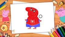 PEPPA PIG English disguise Spider-Man Finger Family Nursery Rhymes Lyrics