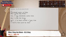 Why I Sing the Blues - B.B. King Bass Backing Track with scale, chords and lyrics
