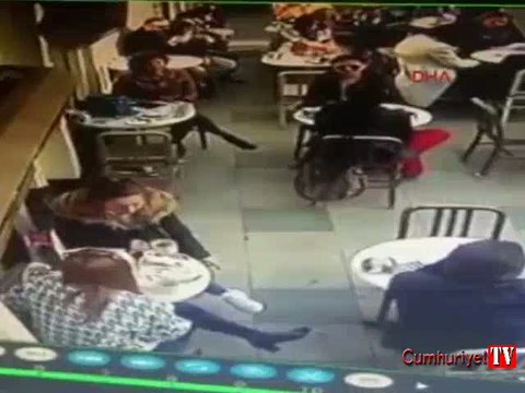 Nişantaşı'nda kafeye silahlı saldırı anı kamerada