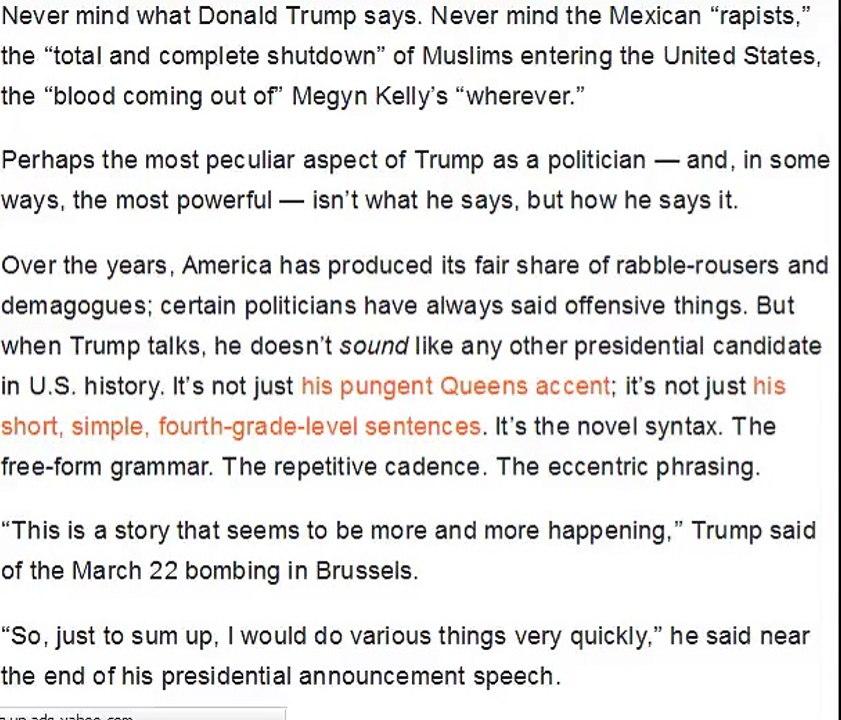 The strange power of Donald Trump’s speech patterns