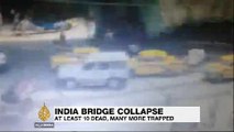 Video captures deadly bridge collapse in India