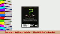 PDF  Batman Arkham Knight  The Riddlers Gambit Ebook