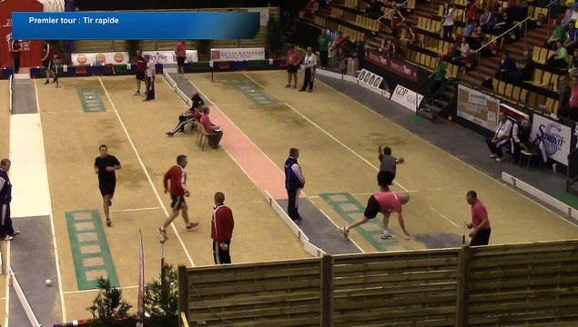 Premier tour, tir rapide en simple, Finale N1 et N1F, Sport Boules, Clermont-Ferrand 2016