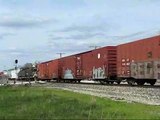 CN 5509 and CN 5526, the SD60F duo, head west through Coal City, IL.