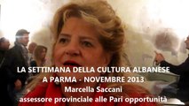 Dott.ssa Marcella Saccani saluta la comunità albanese a Parma