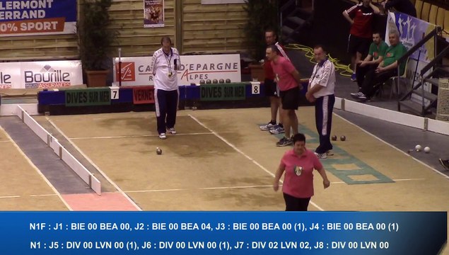 Second tour, point de précision, Finale N1 et N1F, Sport Boules, Clermont-Ferrand 2016