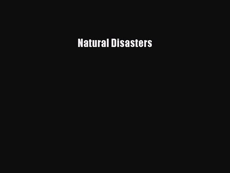 Read Natural Disasters Ebook Free