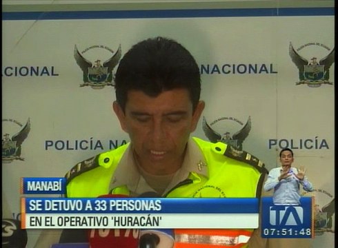 33 personas fueron detenidas en el operativo “Huracán”