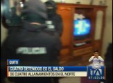 Allanamientos en el norte de Quito dejan cuatro detenidos