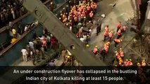 Hundreds trapped in Kolkata flyover collapse