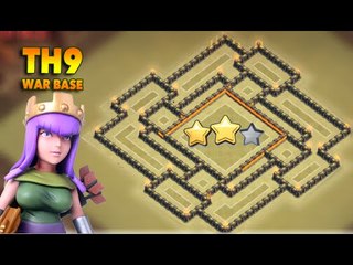Clash Of Clans ♦ New Town hall 9 Th9 War Base March 2016 Update!