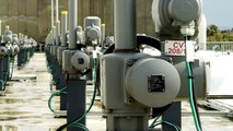 Royalty Free Stock Video Footage of desalination plant meters shot in Israel at 4k with Red.