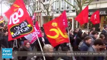 Entre 1200 et 1500 manifestants à Troyes contre la loi travail