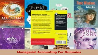 PDF  Managerial Accounting For Dummies Download Online