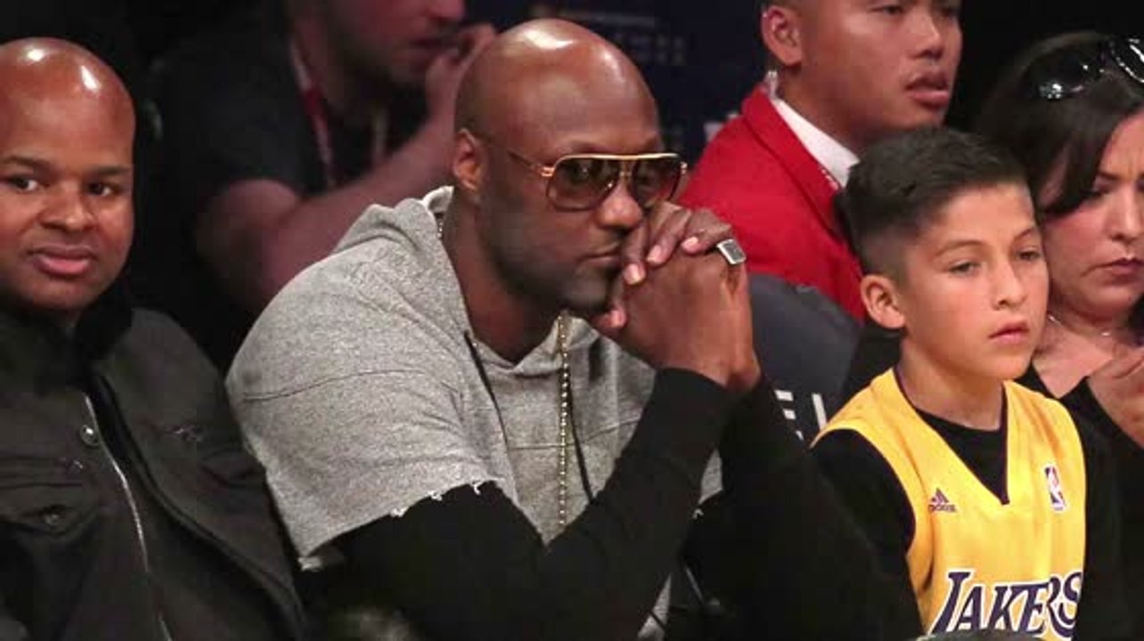 Lamar Odom besucht ein Spiel der Los Angeles Lakers
