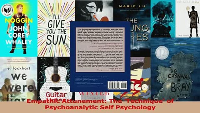 Read Empathic Attunement The Technique of Psychoanalytic Self Psychology Ebook Free