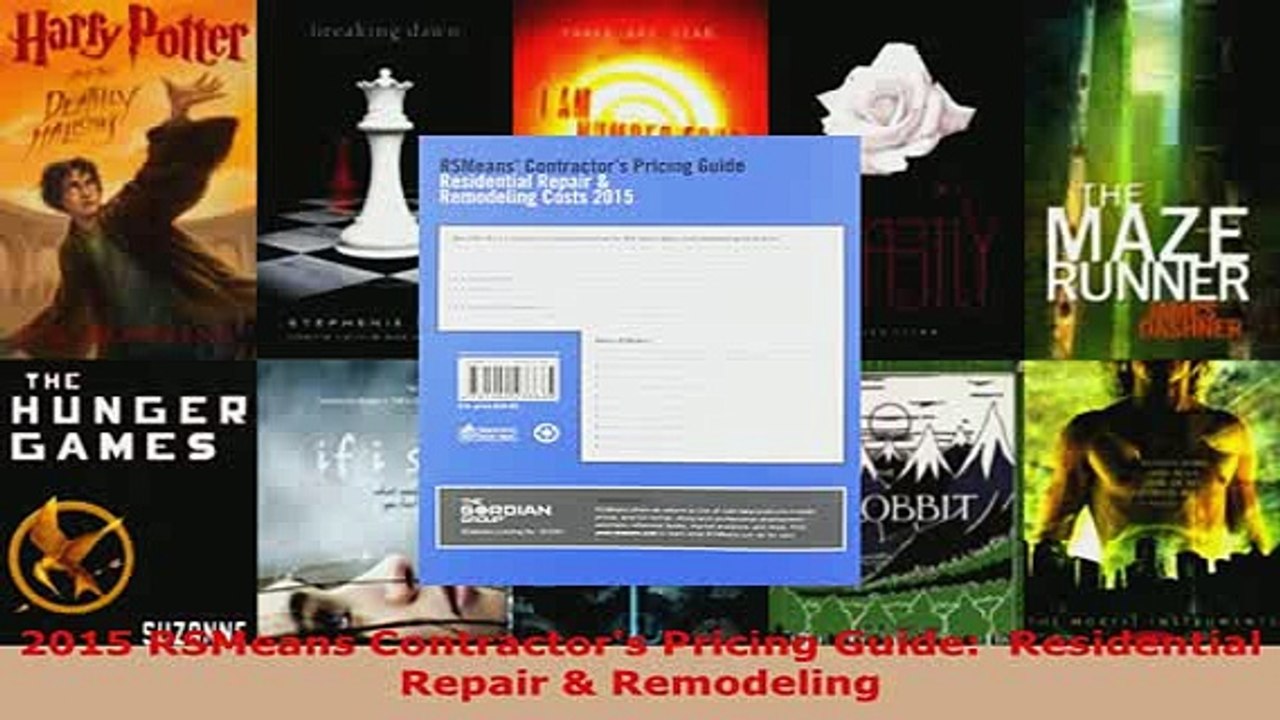 Download  2015 RSMeans Contractors Pricing Guide  Residential Repair  Remodeling  EBook