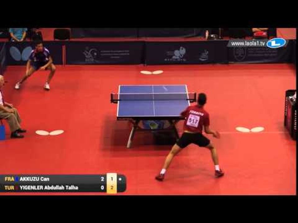 Can Akkuzu vs. Talha Abdullah Yigenler at the ETTU European Youth Championships