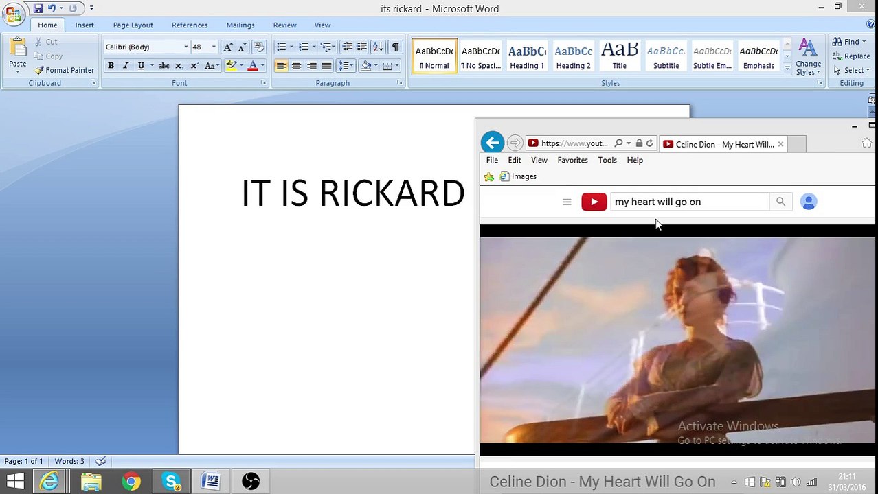 intro for its richard                                         !