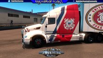 American Truck Simulator: Coast Guard Themed Peterbilt 579 & Trailer Mod Combo