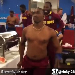Chris Gayle And Dj Bravo Dances After Big Victory