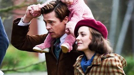 Brad Pitt and Marion Cotillard: See them on Set for their WWII Film!