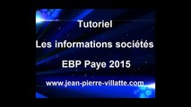 EBP Paye 2015 :  Les informations societés