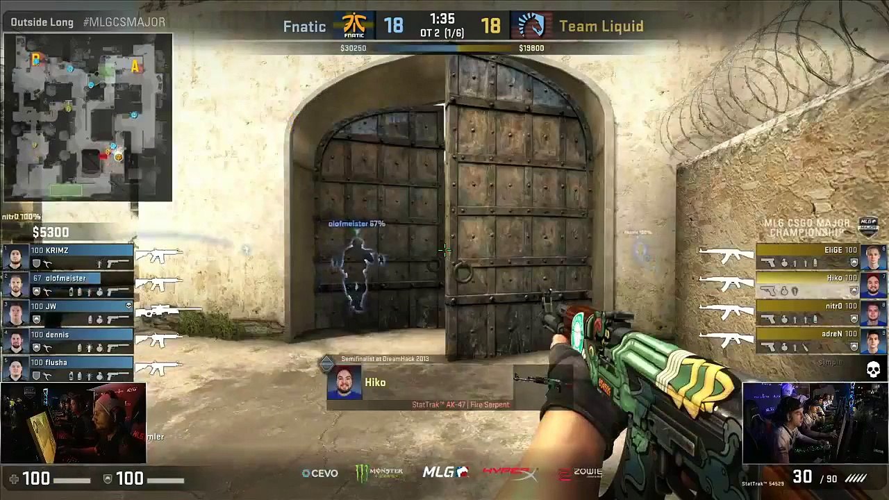 CSGO Fnatic vs Team Liquid MLG Columbus [Dust2] BO1 Part7