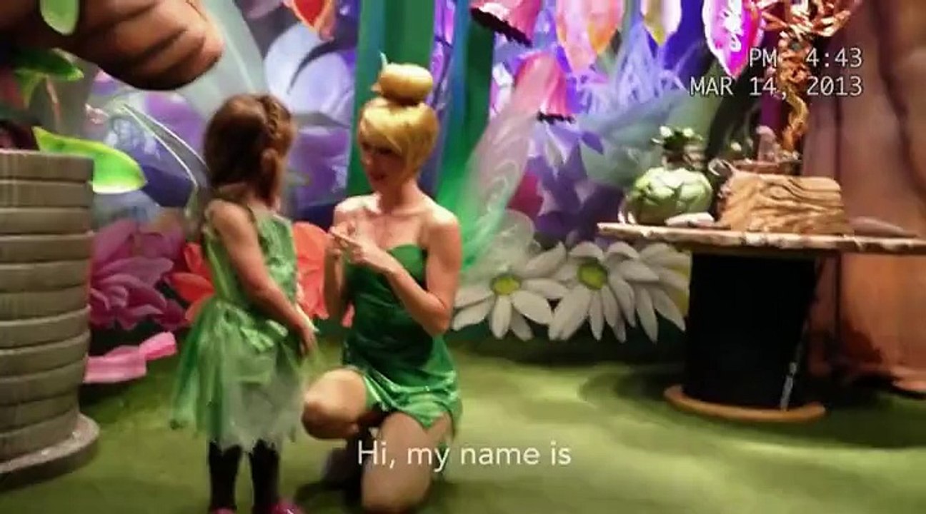 Deaf girl meeting Tinkerbell