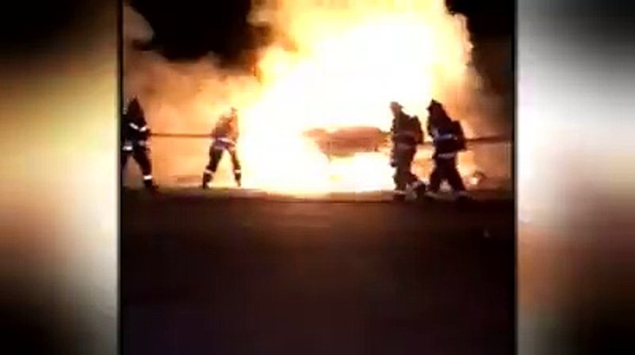 Plane that was engulfed in flames no one harmed