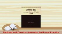 PDF  Banking and Finance Accounts Audit and Practice PDF Full Ebook