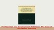 PDF  Privitization and Employment Relations The Case of the Water Industry PDF Book Free