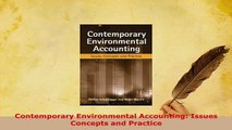 PDF  Contemporary Environmental Accounting Issues Concepts and Practice Download Full Ebook