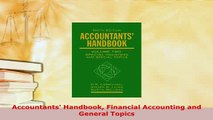 PDF  Accountants Handbook Financial Accounting and General Topics Free Books