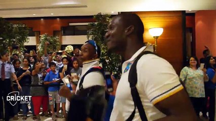 Dj Bravo Song celebrate a semi-final win chris gayle