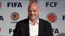 Gianni Infantino culmina en Colombia su gira por Sudamérica