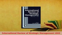 PDF  International Review of Strategic Management 1993 Ebook