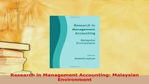 PDF  Research in Management Accounting Malaysian Environment Free Books