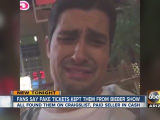 Fans say fake tickets kept them from Bieber show