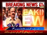 Lahore : Rana Sanaullha talks to media  outside Punjab Assembly